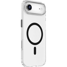 Mabeyn - 17 Air ile Uyumlu Kılıf Leke Bırakmaz Şeffaf Renkli ile Uyumlu Halkalı Kapak