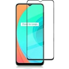 Mabeyn Realme C15 Ile Uyumlu Kenarları Kırılmaya Dayanıklı Cam Ekran Koruyucu