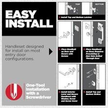 Mabeyn 96870-091 Dakota Tek Silindirli Kulp ve Parlak Pirinç Akıllı Anahtar Özellikli Tylo Topuz