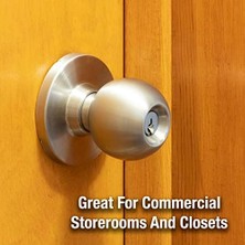 Mabeyn BLC0232DKA4 Depo Silindirik Bilyalı Topuz, Ticari Sınıf 2, Fırçalanmış Krom Kaplama