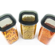 Mabeyn Omak Decobella 3 'lü 1.1 Lt. Kare Erzak Kabı Seti
