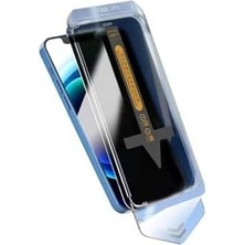 Mabeyn 14 Pro Max Ile Uyumlu Kolay Uygulama Aparatlı Hayalet Gizlilik Filtreli Tam Kapatan Cam