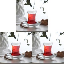 Mabeyn Lav Inci 6'lı Çay Bardağı 3lü Paket