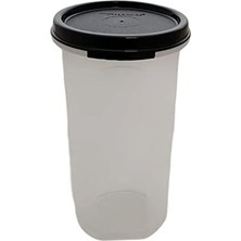 Mabeyn Tupperware Circular 650 ml Siyah Yumurta Kabı Yuvarlak Kutu Kuru Saklama Stoku Dekorasyon Geri Sihirli Kutu Kahve Pedleri Için