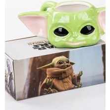 Mabeyn Mukko Home 3D Babyyoda Kupa – Kulplu Porselen Kupa, 320 Ml, Özel Hediyelik Kutulu,yeşil