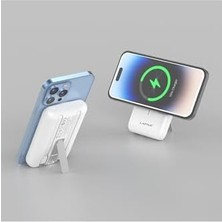 Mabeyn LP-PW004 Akıllı Saat Kablosuz Şarj Özellikli Powerbank 10000MAH 15W Beyaz