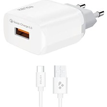 Mabeyn Type C Girişli 3.0 Hızlı Şarj Aleti, Tüm Serilerle Uyumlu Şarj Aleti Kablo Adaptör Set, Telefonunuzu Tanır ve Maksimum Hızda Şarj Eder· Güvenli Şarj Için Akım Korumalı (/divex)