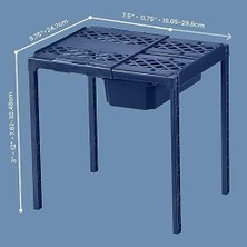 Mabeyn Lockermate Ayarlanabilir Raf Dolap Rafı ve Düzenleyici, Dolabınıza Uyacak Şekilde Uzatılır, Kullanımı Kolay, Okul, Iş, Spor Salonu Için Mükemmel, Saklama Çekmecesi Dahil, Mavi (5025-NVY)