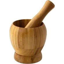 Mabeyn Doğal Bambu Ahşap Sarımsak Ezme Havanı, Orta Boy, Ahşap, Gıda Teması Güvenli