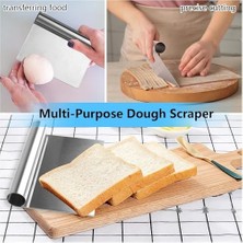 Mabeyn Hamur Kesme Aparatı, Paslanmaz Çelik Yapı, Kıvrımlı Tutuş Yeri ile Ergonomik Tasarım, Ev Ofis Restoran Kullanımı Için Uygun Hamur Pasta Pizza Kek Ekmek Kesici Çelik Spatula