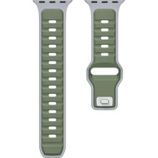 Mabeyn Gt2 46MM ile Uyumlu Cns KRD-135 22MM Silikon Kordon Strap Kayış - Gri-Siyah