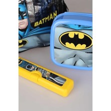 Mabeyn Yeni Sezon Lisanslı Batman Beslenme Çantası,matara,diş Fırçası Kutusu ve Beslenme Kabı Yemek Seti