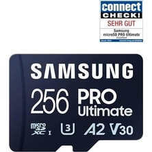 Mabeyn Pro Microsd Kart + Sd Adaptörü, 256 Gb, Akıllı Telefonlar, Drone ve Aksiyon Kamerası, Uhs-I U3, 200 Mb/s Okuma, 130 Mb/s Yazma, MB-MY256SA/WW