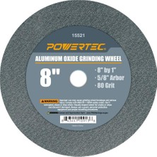 Mabeyn Powertec 15521 Alüminyum Oksit Taşlama Çarkı 80 Kumlu, 20,32 cm x 2,54 cm 1,52 cm Mil