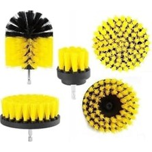 Mabeyn 3'lü Matkap Ucu Banyo Küvet Duşakabin Araba Tekerliği Koltuk Yıkama Temizleme Fırçası Seti