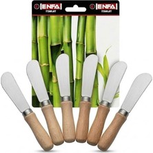 Mabeyn Smartizi 6 Parça Doğal Bambu Tereyağı ve Reçel Sürme Spatulası - Ahşap Kahvaltılık Bıçağı Seti