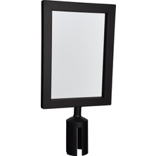 Mabeyn Winco CGSF-12K Stanchion Üst Işaret Çerçevesi, Siyah, Orta