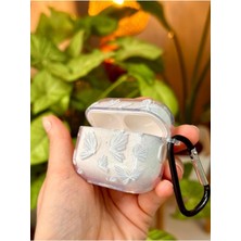 Mabeyn Pro - Pro2 ile Uyumlu Kelebekli Simli Kalın Şeffaf Silikon Kılıf - Beyaz