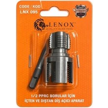 Mabeyn Pprc Boru Diş Açma Aparatı, Matkap Uyumlu, Içten ve Dıştan Diş Açıcı, 1/2 Inç, Mil Tipi, Tesisat Aleti, LNX‑095