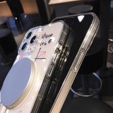 Mabeyn 15 Pro Max ile Uyumlu Kılıf Şarj Özellikli ile Uyumlu Astronot Baskılı Sert Pc Şeffaf Arka Yüzey Yıldız