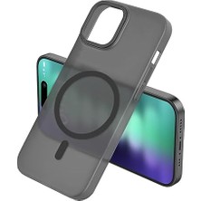 Mabeyn Labs 15 Plus ile Uyumlu Taofit Manyetik Yarı Saydam Metal Çerçeve Kılıf (Siyah)