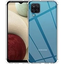Mabeyn Galaxy M12 ile Uyumlu ile Uyumlu Kapak Şeffaf Airbag Antishock Köşe Korumalı Silikon Kılıf