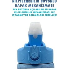 Mabeyn Wiggle 600ML Cinnamoroll Temalı Lisanslı Pipetli Kilitlenebilir Kapak Paslanmaz Çelik Termos Matara