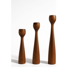 Garden Art Home Suno Ahşap Mumluk Şamdan Seti