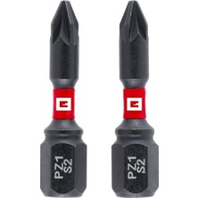 Mabeyn Orijinal Çift Torsiyonlu Darbeli Bit Seti, 2 Parça, 30 Mm, Pz1 (S2 Çelik, Yüksek Dayanıklılık, Çift Torsiyon Etkisi, Kırmızı Renk Halkası, C 6.3 Sap) - 49132040