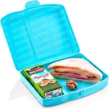 Mabeyn Arsimo Çift Bölmeli Beslenme Kutusu, Hijyenik, Bpa Içermez (Mavi)