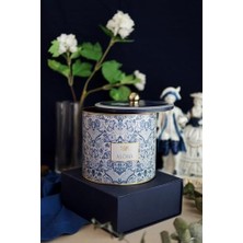 Mabeyn Evle-Azulejos Desenli Erzak Saklama Kabı - Metal Saklama Kabı 17,5 cm x 15,5 cm (Azulejos Aloha)