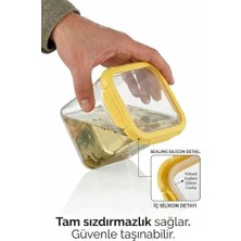 Mabeyn Smatware 4'lü Set Loxo Sızdırmaz Saklama Kabı 1000 ml Sarı