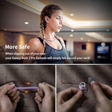Mabeyn Galaxy Buds2 ile Uyumlu/galaxy Buds2 Pro ile Uyumlu Yumuşak Güçlü Silikon Özel Kaymaz Tasarım Spor Kaybolmaya Karşı Kulaklık Aksesuarları Boyun Ipi Lacivert