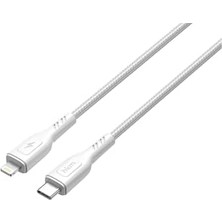 Mabeyn Knıt 30W Hızlı Şarj Destekli, Type-C To Lightning Şarj ve Data Aktarım Kablosu, 1 Metre, Beyaz