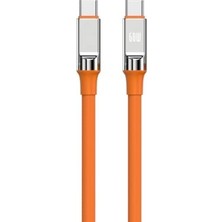 Mabeyn Usb-C Kablo Için, Hızlı Şarj, Turuncu Renk, 1 Metre Uzunluk, Dayanıklı Tasarım, Type-C To Type-C 60W
