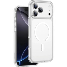 Mabeyn - 17 Pro Max ile Uyumlu Kılıf Premium ile Uyumlu Kablosuz Şarj Destekli Sararmaz Şeffaf Kapak