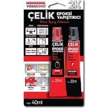 Mabeyn 2k Çelik Epoxy, 20 ml + 20 Ml, Gri