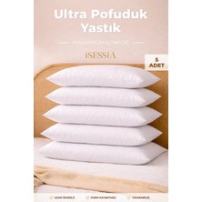 Isessia Puffy Yastık 5’li Set | Yumuşak, Dolgun, Silikon Elyaf Dolgulu | 50 x 70 Cm.