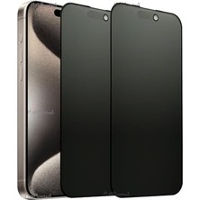 Mabeyn - Iphone 15 Plus ile Uyumlu Mat Hayalet Ekran Koruyucu Cam Tam Kaplar Seramik Esnek Ekran Camı Privacy