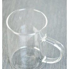 Mabeyn Borosilikat Cam 6'lı Kupa Seti, Ergonomik Saplı, Düz Tabanlı, Pürüzsüz Kenarlı, Ince Tasarımlı, Sıcak Içecekler Için, 200ML