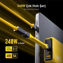 Mabeyn The Future 4-In-1 Usb-C To Usb-C Modüler Uzayabilen 1m 40GBPS 8k Destekli 240W Pd 3.1 Usb4 Süper Hızlı Şarj/data Kablo Seti