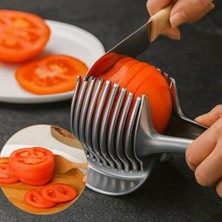 Mabeyn Çok Amaçlı Sebze ve Meyve Kesme Aparatı – Döküm Gövdeli Dilimleme Yardımcısı, Kaymaz Tutma Kolu ile Pratik Kesici