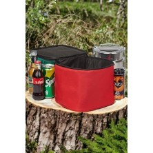 Mabeyn Isı Yalıtımlı Sıcak Tutucu Kamp Piknik Beslenme Sefer Tası Çantası Kırmızı EX08-K