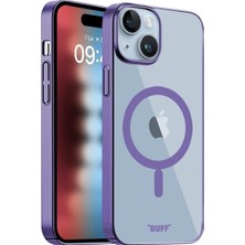 Mabeyn Labs 15 ile Uyumlu Magsafe Uyumlu Slim Fit Kılıf Kablosuz Şarj Destekleyen Sararmaya Karşı Korumalı Kapak (Mor)