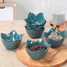Mabeyn Keramika Luster Yeşil Zambak Çerezlik 12 cm 6 Adet