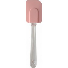 Mabeyn Silikon Spatula, Mutfak Kullanımı Için Şeffaf Saplı Askılı (1, Pembe)