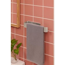 Mabeyn Alper Banyo Paslanmaz Çelik Lamalı Solo Havluluk, Hem Yapışkanlı Hem Montajlı Sistem, Banyo Askısı