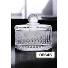 Mabeyn Deconox Lüx Kristal Kapaklı Cam Şekerlik & Cam Lokumluk, Kesme Cam Lüx Şekerlik 10CM*10.5CM - (4 Model) (06646)