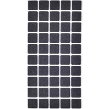 Mabeyn Siyah Keçe 50 Adet 2 x 2 cm Kare Yapışkanlı, Masa, Koltuk Altı Parke Koruma Keçesi