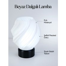 My Craft 3D MYCRAFT3D Dalgalı Lamba Sarmal Formlu Gece Lambası - Organik Tasarım Dekoratif Lamba Şeffaf Dokulu Aydınlatma